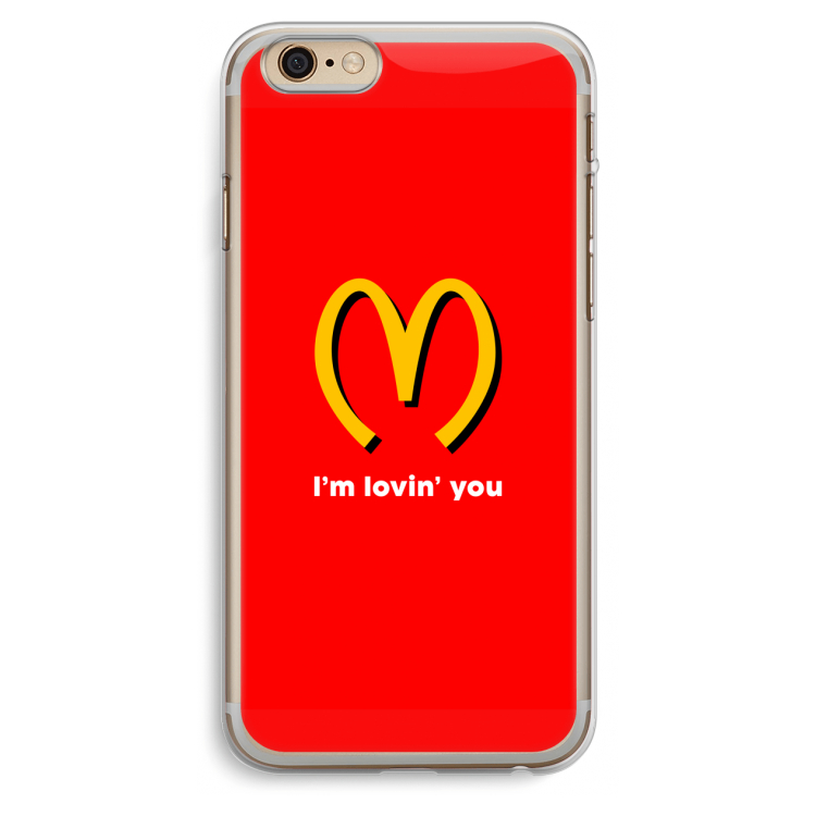 I'm lovin' you: iPhone 6 Plus / 6S Plus Transparant Hoesje