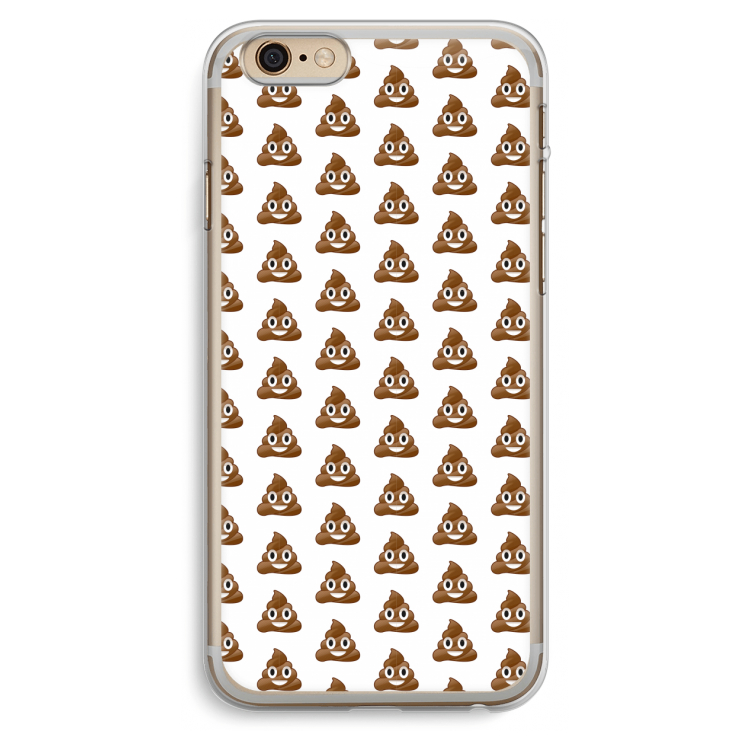 Poop emoji: iPhone 6 Plus / 6S Plus Transparant Hoesje
