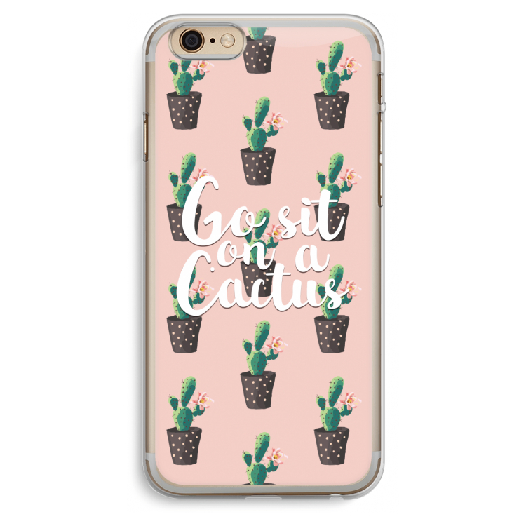 Cactus quote: iPhone 6 Plus / 6S Plus Transparant Hoesje