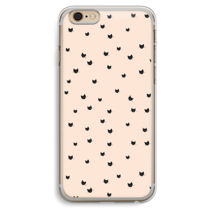 Kleine kattenkopjes: iPhone 6 Plus / 6S Plus Transparant Hoesje
