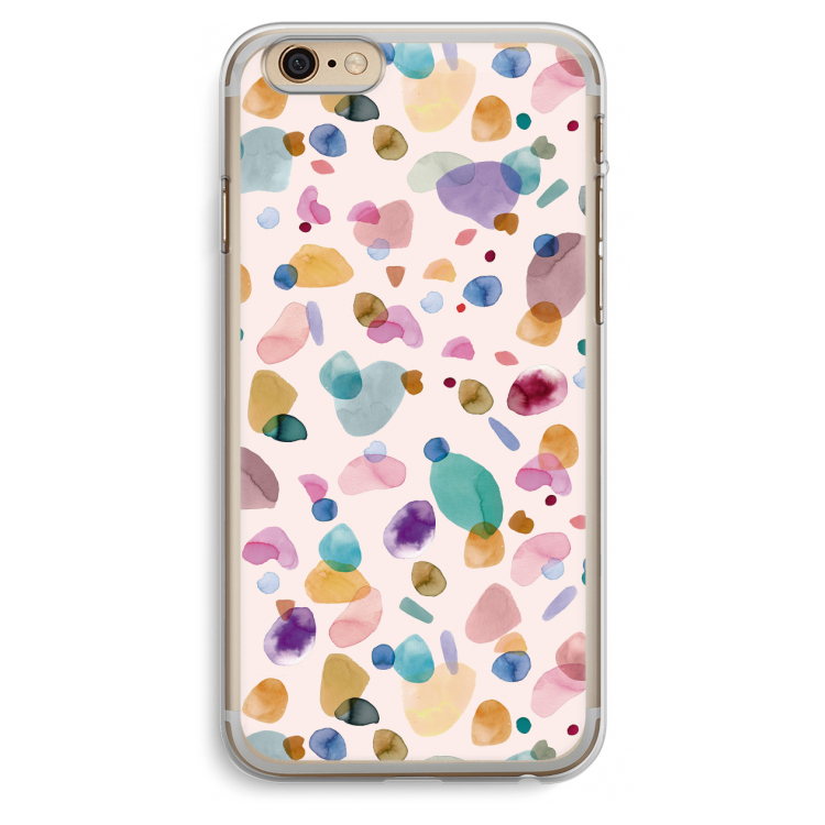 Terrazzo Memphis Pink: iPhone 6 Plus / 6S Plus Transparant Hoesje