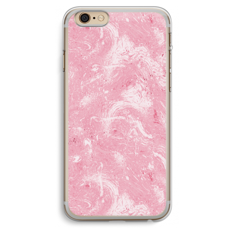 Abstract Painting Pink: iPhone 6 Plus / 6S Plus Transparant Hoesje