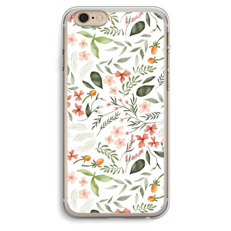 Sweet little flowers: iPhone 6 Plus / 6S Plus Transparant Hoesje