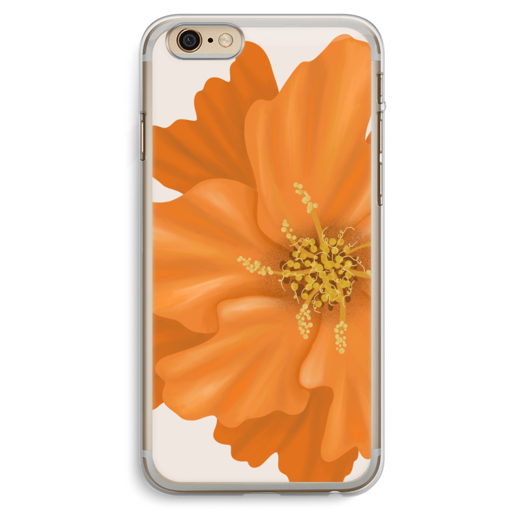 Orange Ellila flower: iPhone 6 Plus / 6S Plus Transparant Hoesje