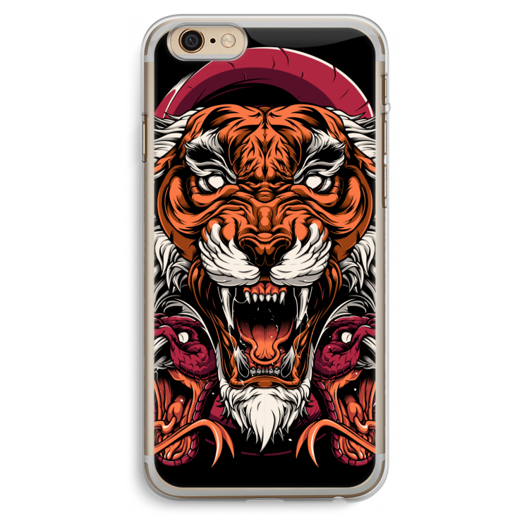 Tiger and Rattlesnakes: iPhone 6 Plus / 6S Plus Transparant Hoesje