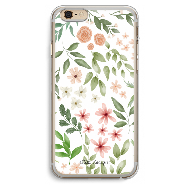Botanical sweet flower heaven: iPhone 6 Plus / 6S Plus Transparant Hoesje