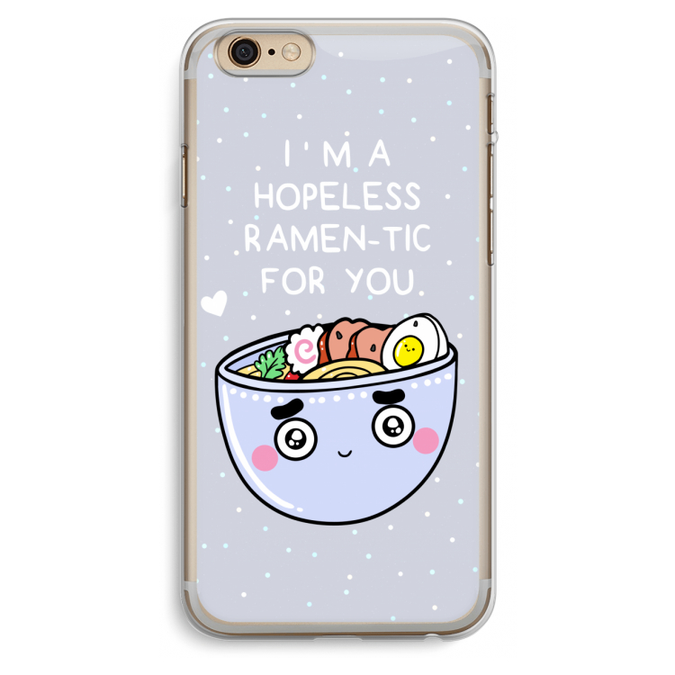 I'm A Hopeless Ramen-Tic For You: iPhone 6 Plus / 6S Plus Transparant Hoesje