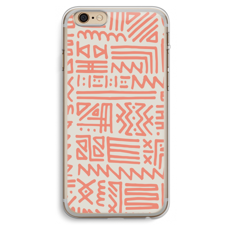 Marrakech Pink: iPhone 6 Plus / 6S Plus Transparant Hoesje