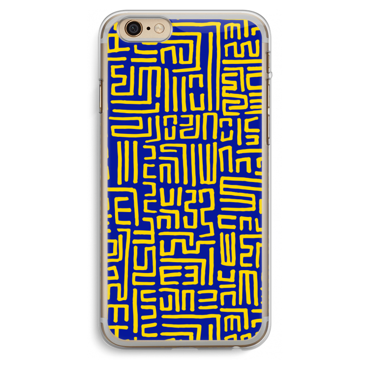 Majorelle Blue Print: iPhone 6 Plus / 6S Plus Transparant Hoesje
