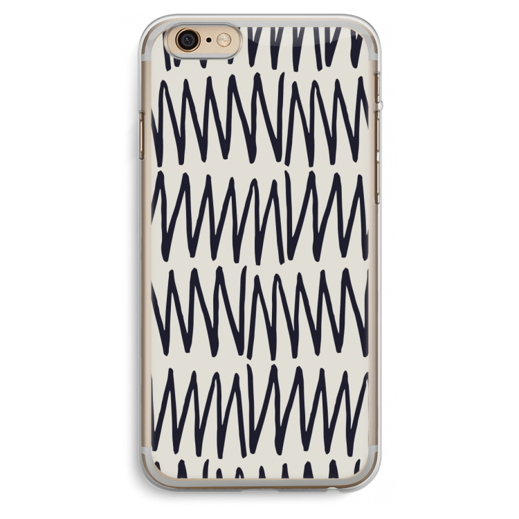 Marrakech Zigzag: iPhone 6 Plus / 6S Plus Transparant Hoesje