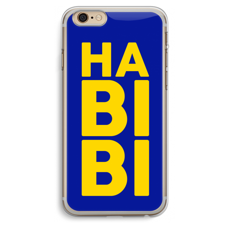 Habibi Blue: iPhone 6 Plus / 6S Plus Transparant Hoesje