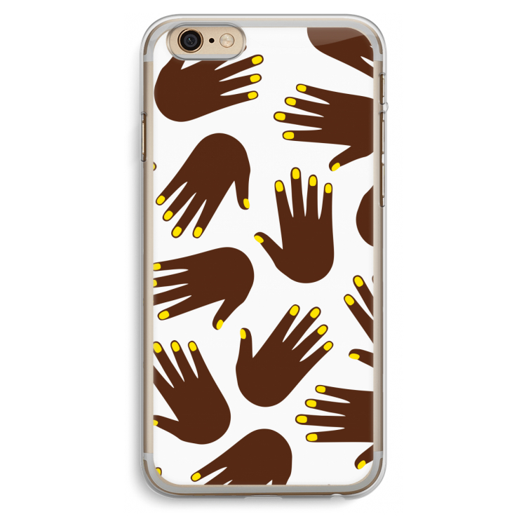 Hands dark: iPhone 6 Plus / 6S Plus Transparant Hoesje