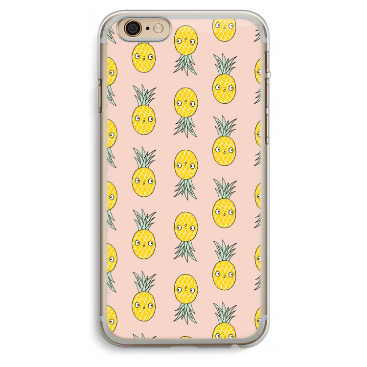 Ananas: iPhone 6 Plus / 6S Plus Transparant Hoesje