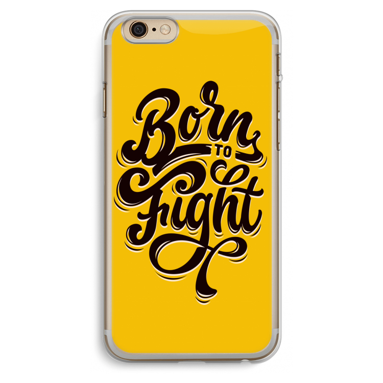 Born to Fight: iPhone 6 Plus / 6S Plus Transparant Hoesje