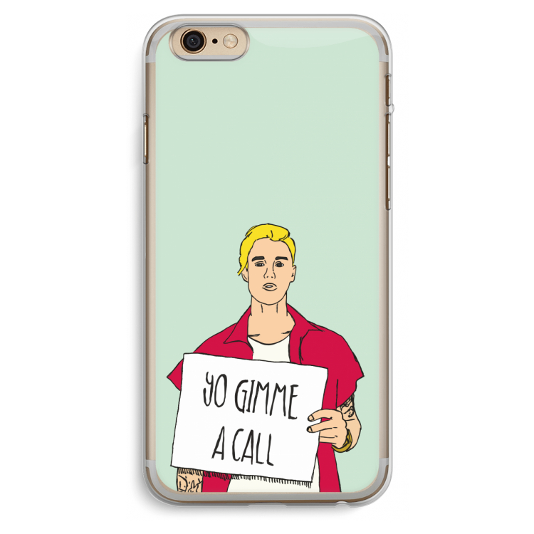 Gimme a call: iPhone 6 Plus / 6S Plus Transparant Hoesje