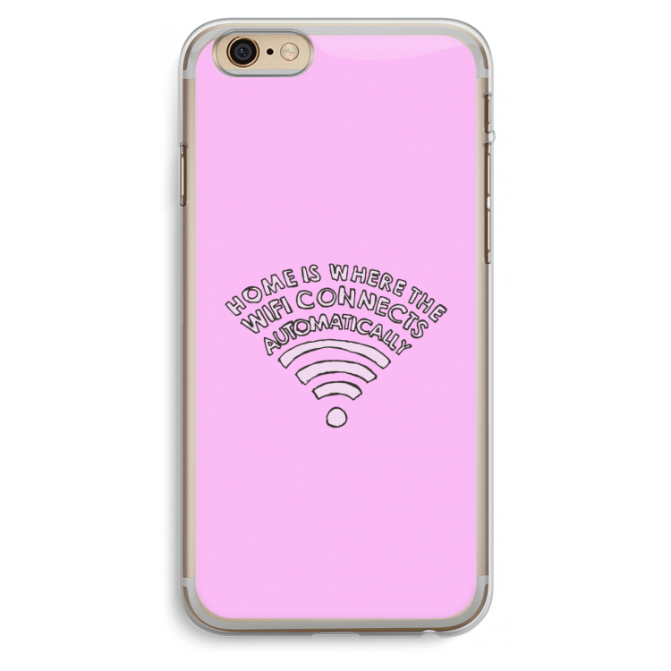 Home Is Where The Wifi Is: iPhone 6 Plus / 6S Plus Transparant Hoesje