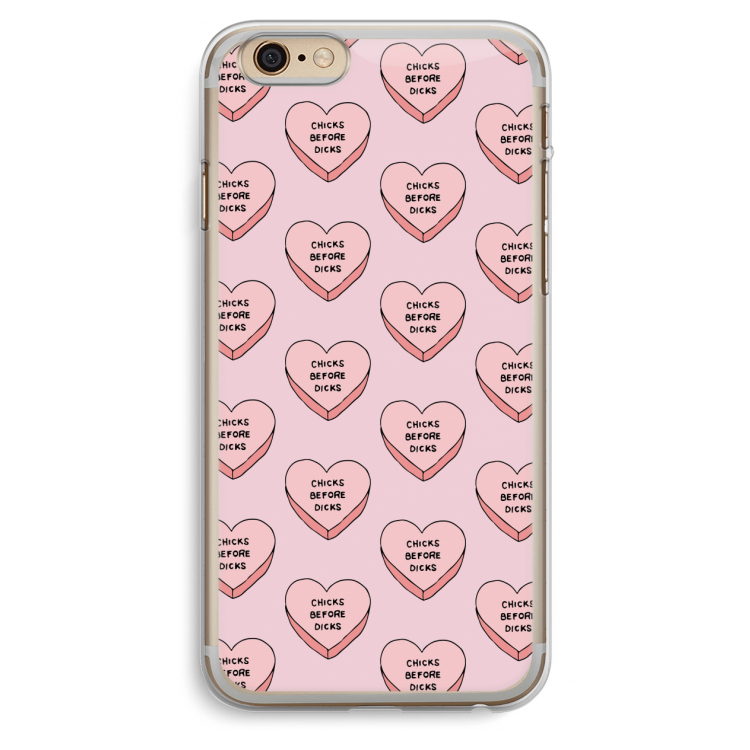 Chicks before dicks: iPhone 6 Plus / 6S Plus Transparant Hoesje