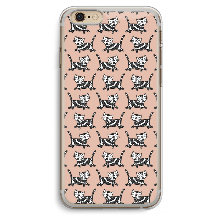 Zwarte poes: iPhone 6 Plus / 6S Plus Transparant Hoesje