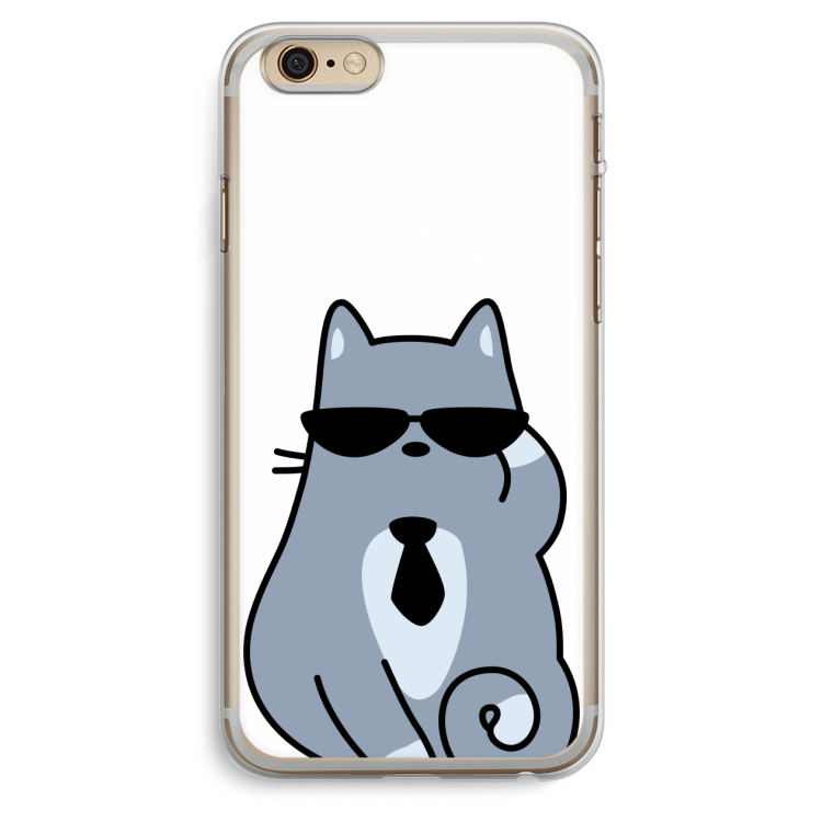 Cool cat: iPhone 6 Plus / 6S Plus Transparant Hoesje