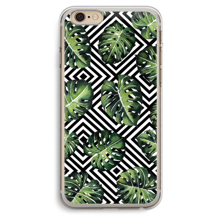 Geometrische jungle: iPhone 6 Plus / 6S Plus Transparant Hoesje