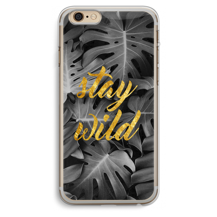 Stay wild: iPhone 6 Plus / 6S Plus Transparant Hoesje