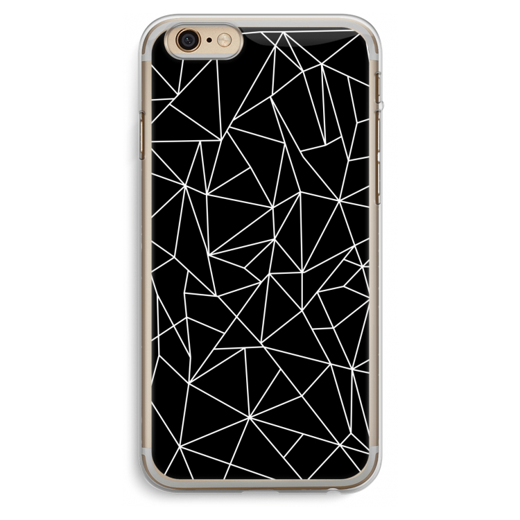 Geometrische lijnen wit: iPhone 6 Plus / 6S Plus Transparant Hoesje