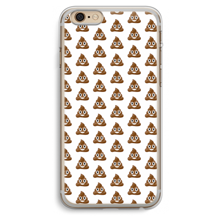 Poop emoji: iPhone 6 Plus / 6S Plus Transparant Hoesje