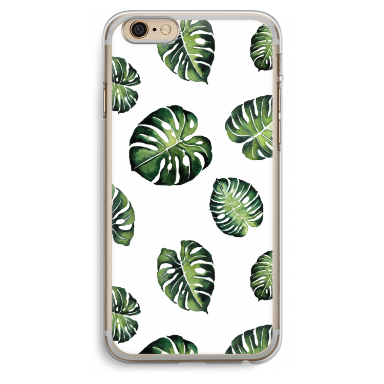 Tropische bladeren: iPhone 6 Plus / 6S Plus Transparant Hoesje