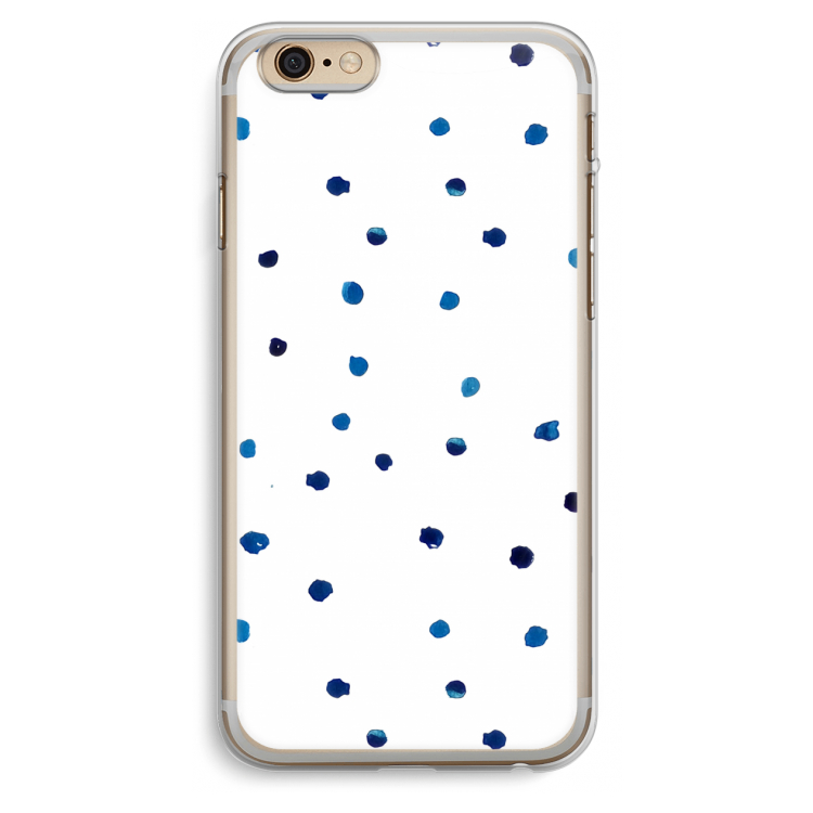Blauwe stippen: iPhone 6 Plus / 6S Plus Transparant Hoesje