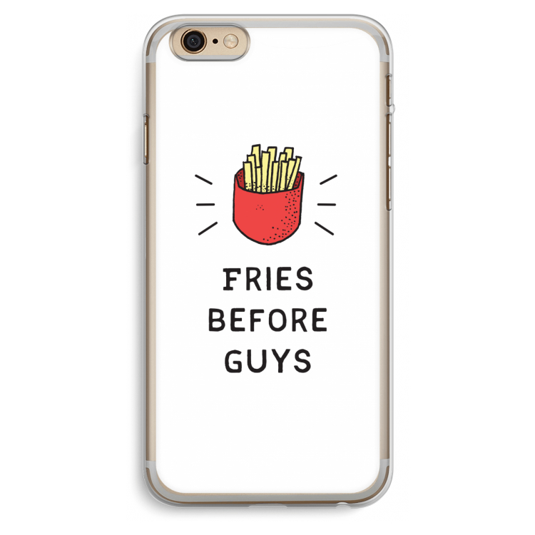 Fries before guys: iPhone 6 Plus / 6S Plus Transparant Hoesje