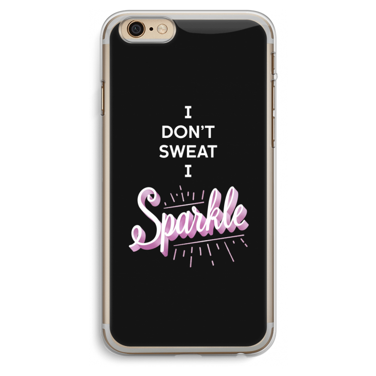 Sparkle quote: iPhone 6 Plus / 6S Plus Transparant Hoesje