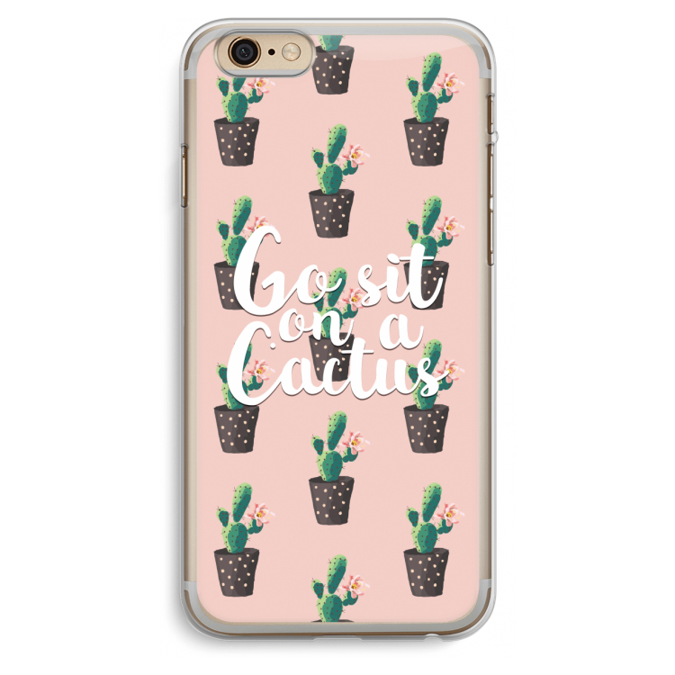 Cactus quote: iPhone 6 Plus / 6S Plus Transparant Hoesje