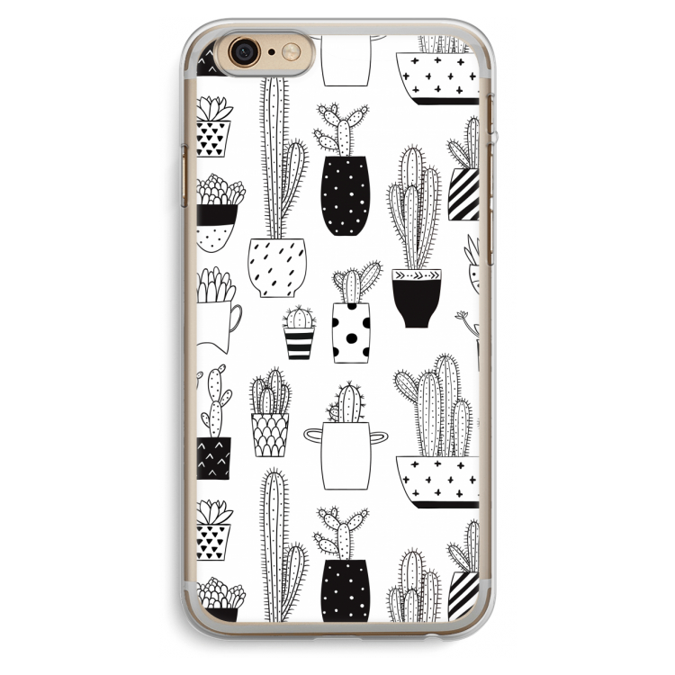 Cactusmotief: iPhone 6 Plus / 6S Plus Transparant Hoesje