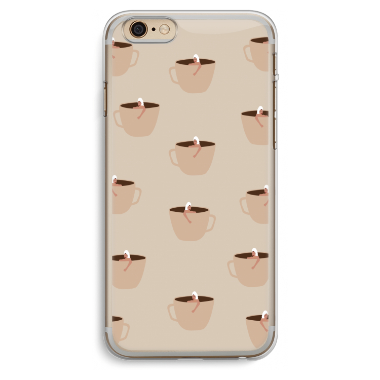 Morning coffee: iPhone 6 Plus / 6S Plus Transparant Hoesje