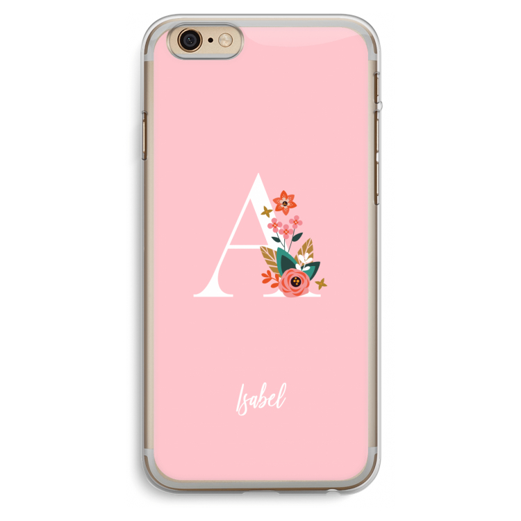 Pink Bouquet: iPhone 6 Plus / 6S Plus Transparant Hoesje