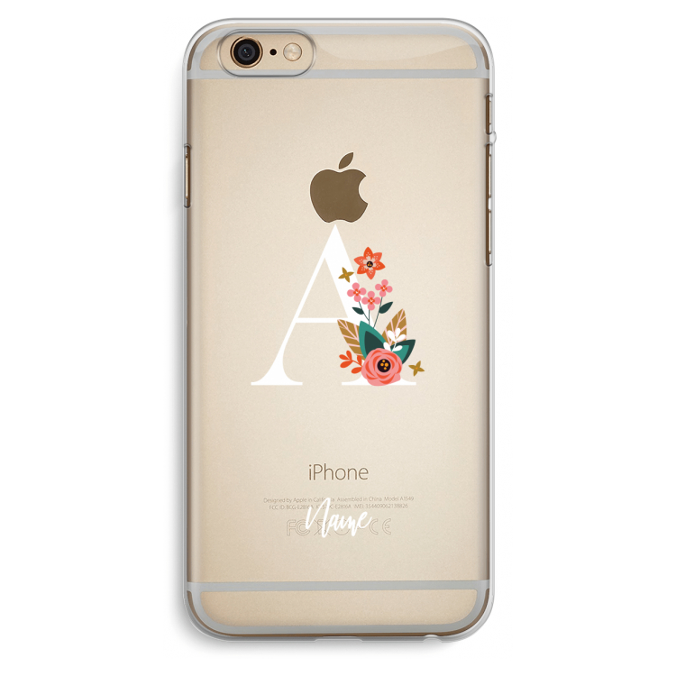 Pink Bouquet: iPhone 6 Plus / 6S Plus Transparant Hoesje