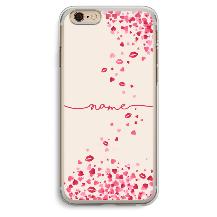Hartjes en kusjes: iPhone 6 Plus / 6S Plus Transparant Hoesje