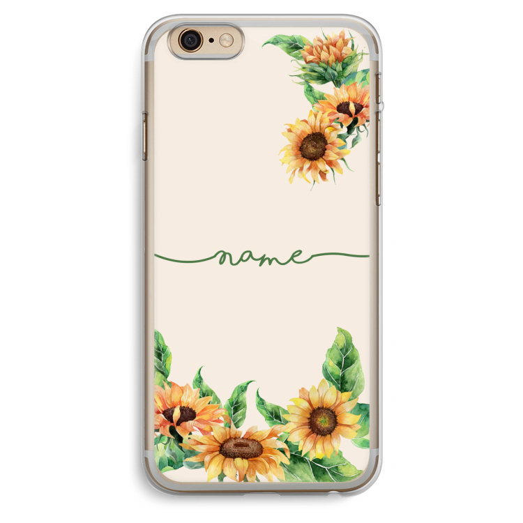 Zonnebloemen: iPhone 6 Plus / 6S Plus Transparant Hoesje