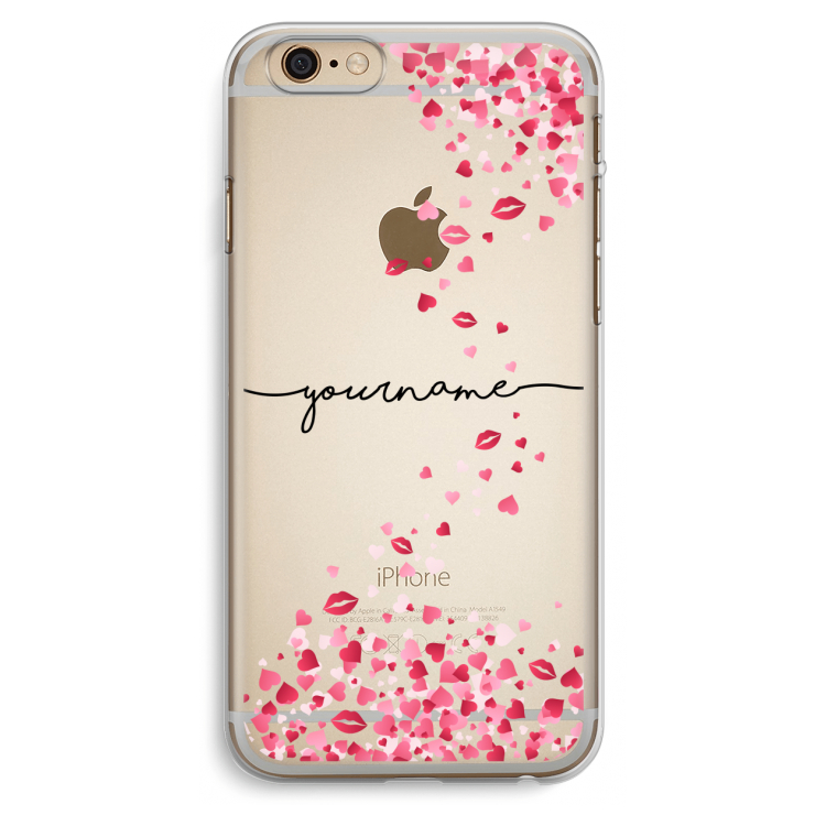 Hartjes en kusjes: iPhone 6 Plus / 6S Plus Transparant Hoesje