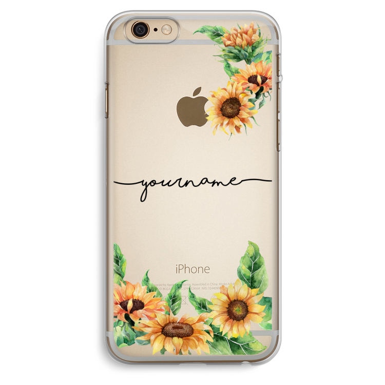 Zonnebloemen: iPhone 6 Plus / 6S Plus Transparant Hoesje