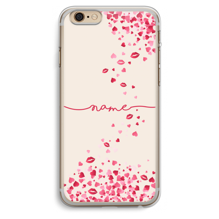 Hartjes en kusjes: iPhone 6 Plus / 6S Plus Transparant Hoesje