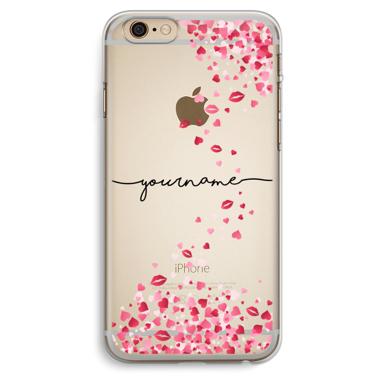 Hartjes en kusjes: iPhone 6 Plus / 6S Plus Transparant Hoesje