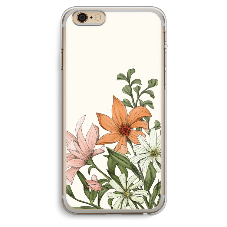 Floral bouquet: iPhone 6 Plus / 6S Plus Transparant Hoesje