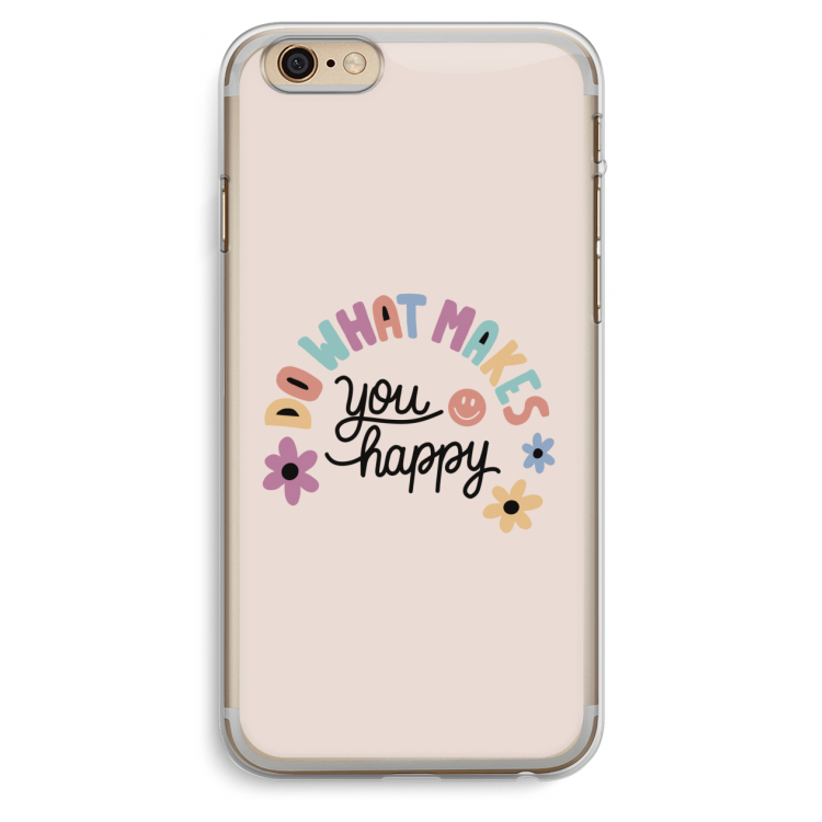 Happy days: iPhone 6 Plus / 6S Plus Transparant Hoesje