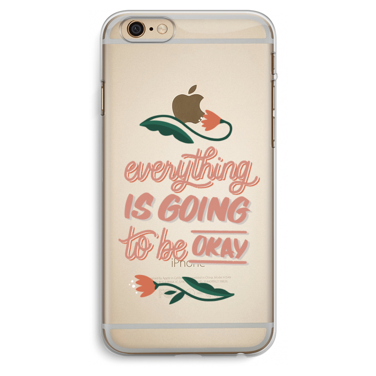 Optimistic flower girl: iPhone 6 Plus / 6S Plus Transparant Hoesje