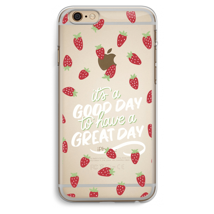 Don't forget to have a great day: iPhone 6 Plus / 6S Plus Transparant Hoesje
