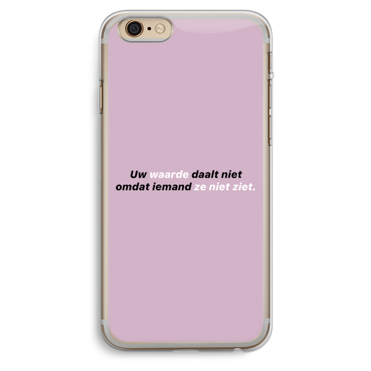 uw waarde daalt niet: iPhone 6 Plus / 6S Plus Transparant Hoesje
