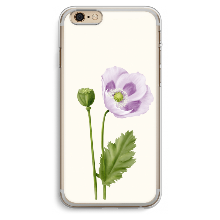 Purple poppy: iPhone 6 Plus / 6S Plus Transparant Hoesje