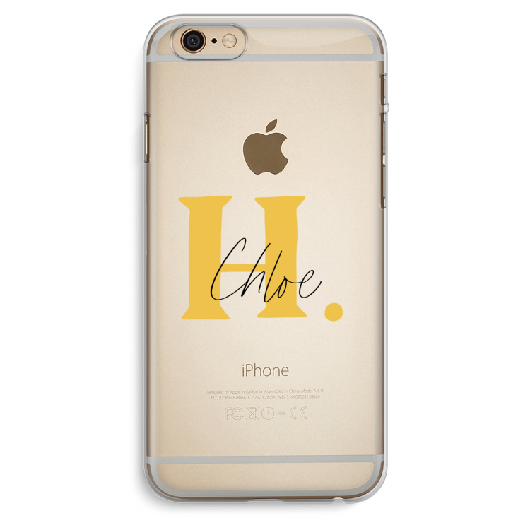 Amber Script: iPhone 6 Plus / 6S Plus Transparant Hoesje