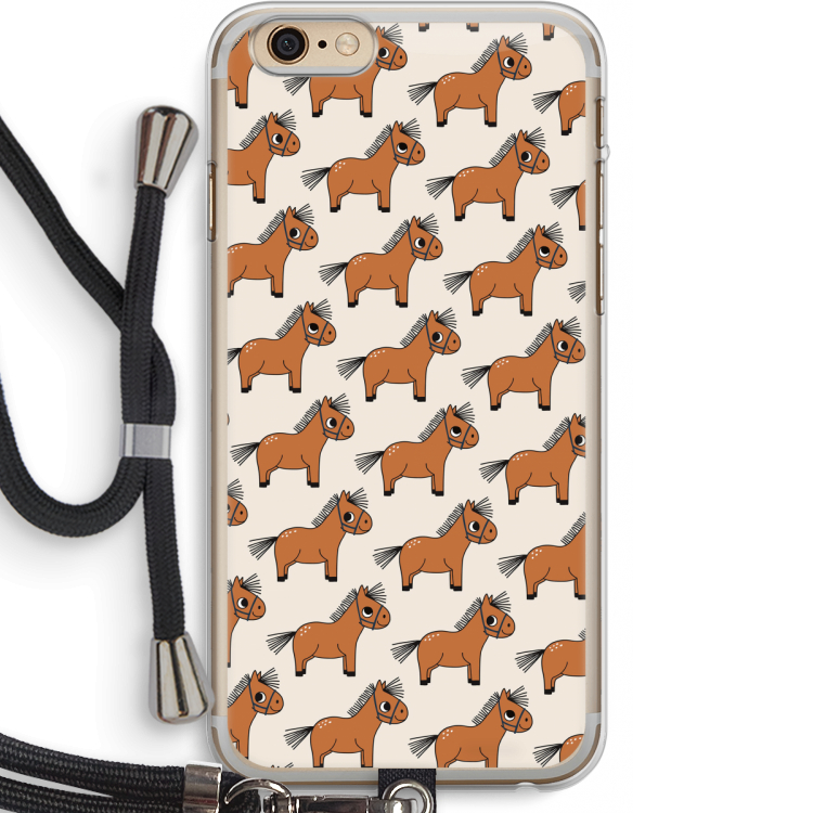 Pony: iPhone 6 PLUS / 6S PLUS Transparant Hoesje met koord